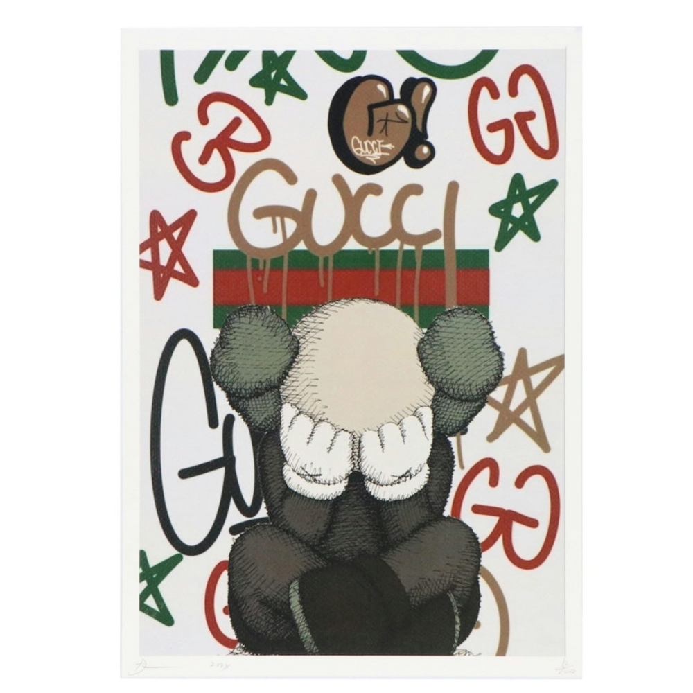 Death NYC Graphic Digital Print Featuring KAWS And GUCCI, 21st Century